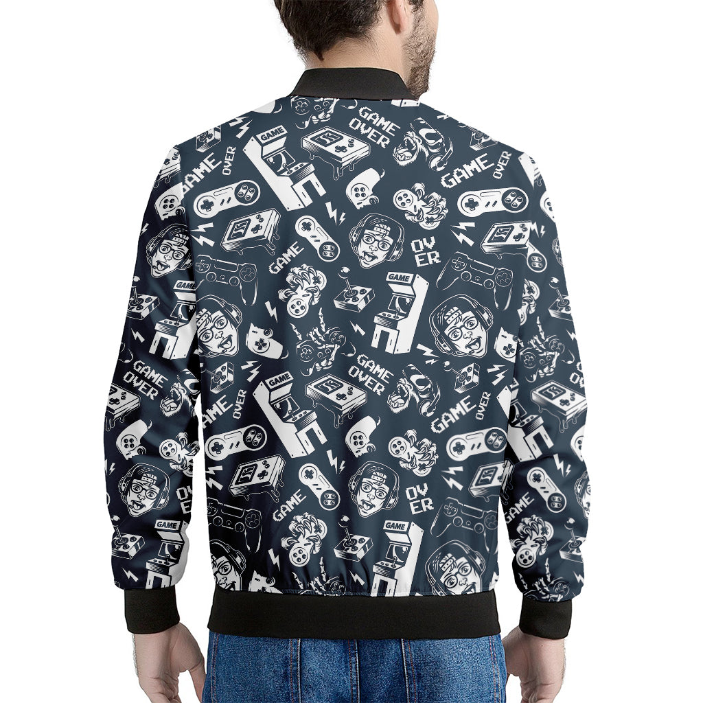 Video Game Devices Pattern Print Men's Bomber Jacket
