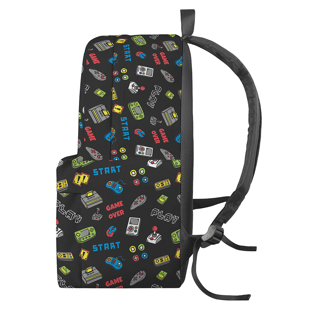 Video Game Gadgets Pattern Print Backpack