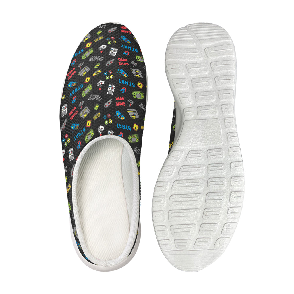 Video Game Gadgets Pattern Print Mesh Casual Shoes