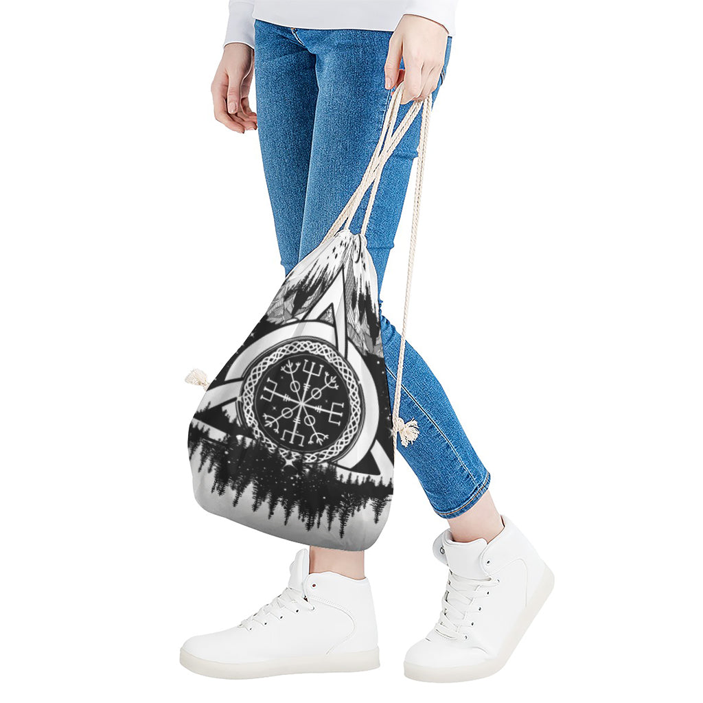 Viking Celtic Trinity Knot Print Drawstring Bag