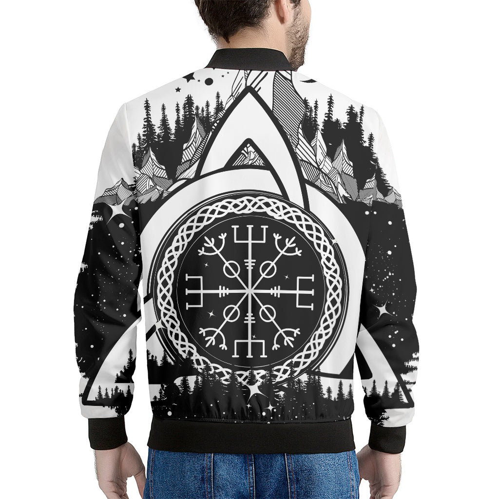 Viking Celtic Trinity Knot Print Men's Bomber Jacket