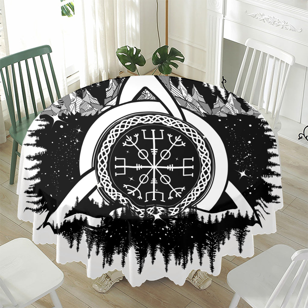 Viking Celtic Trinity Knot Print Waterproof Round Tablecloth
