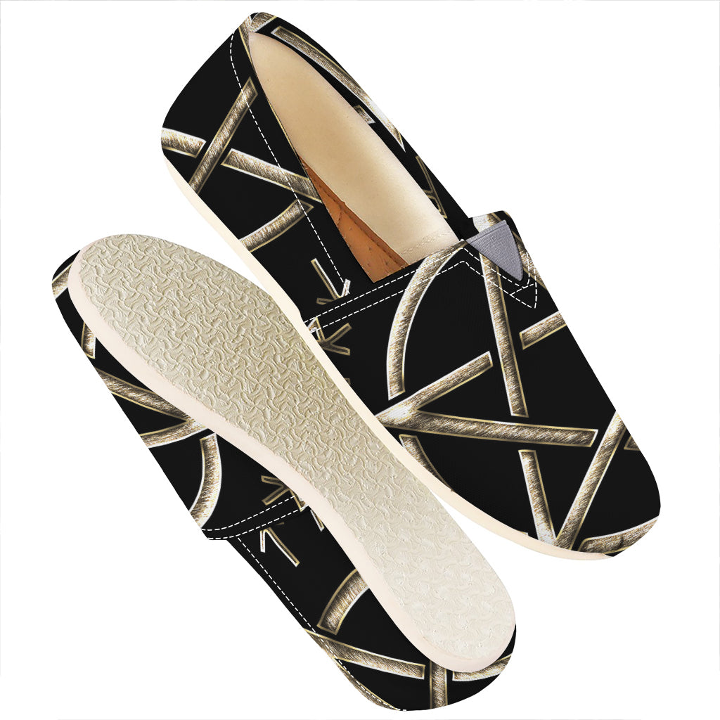 Viking Nordic Runes Pentagram Print Casual Shoes