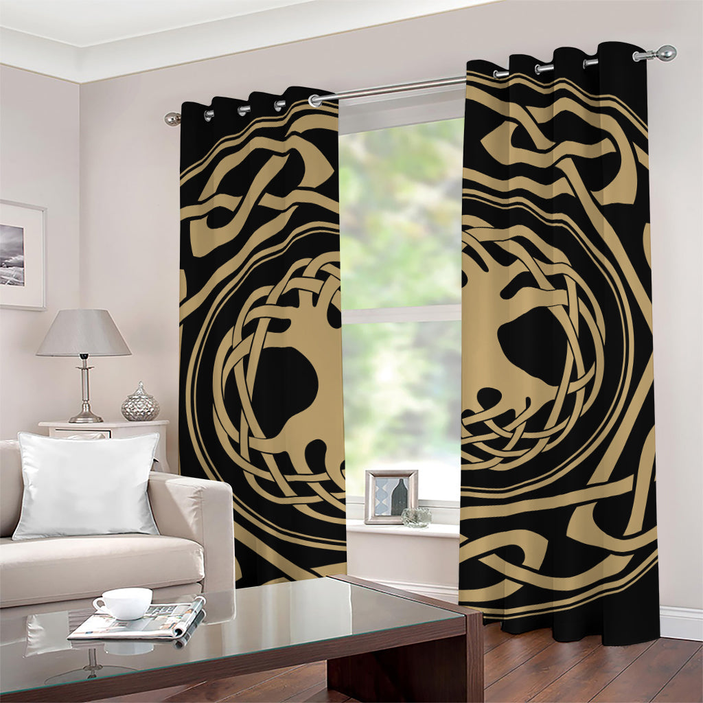 Viking Tree Of Life Print Grommet Curtains
