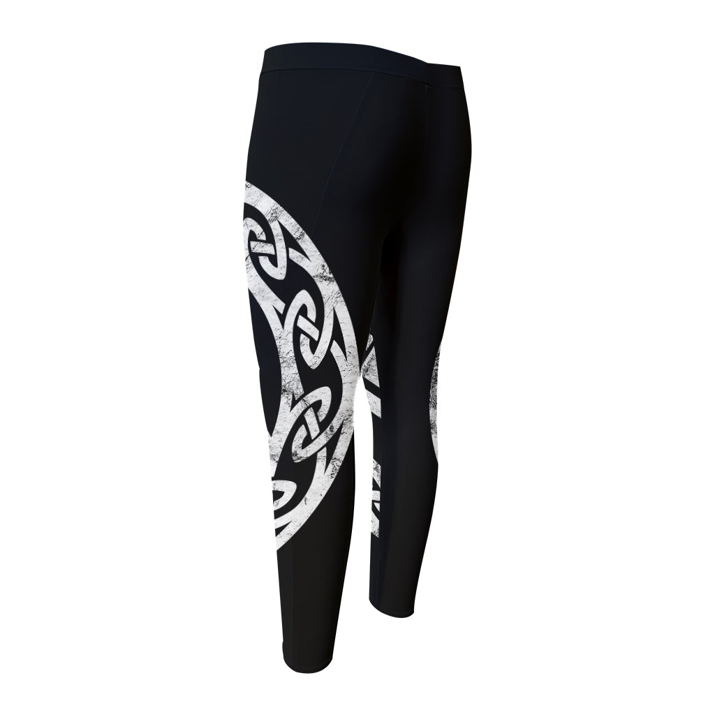 Viking Valhalla Symbol Print Men's Compression Pants