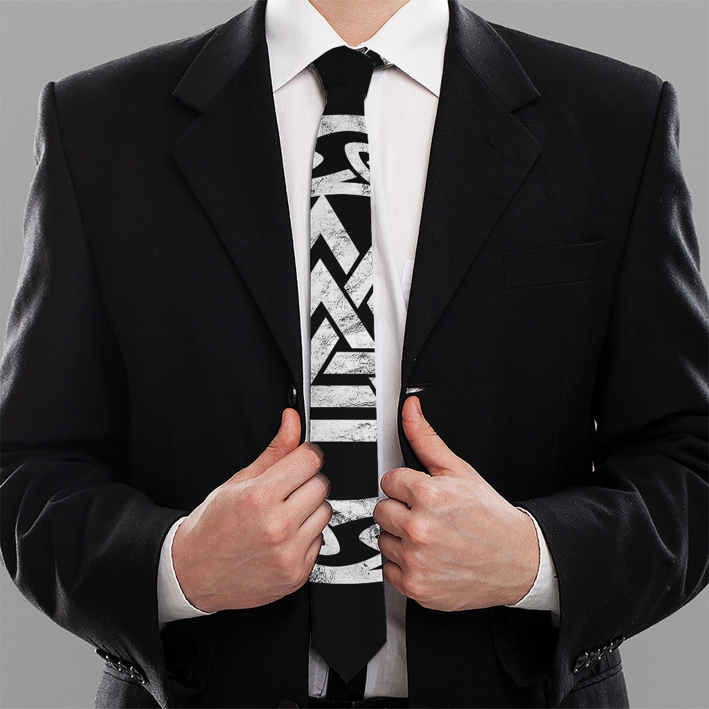 Viking Valhalla Symbol Print Necktie