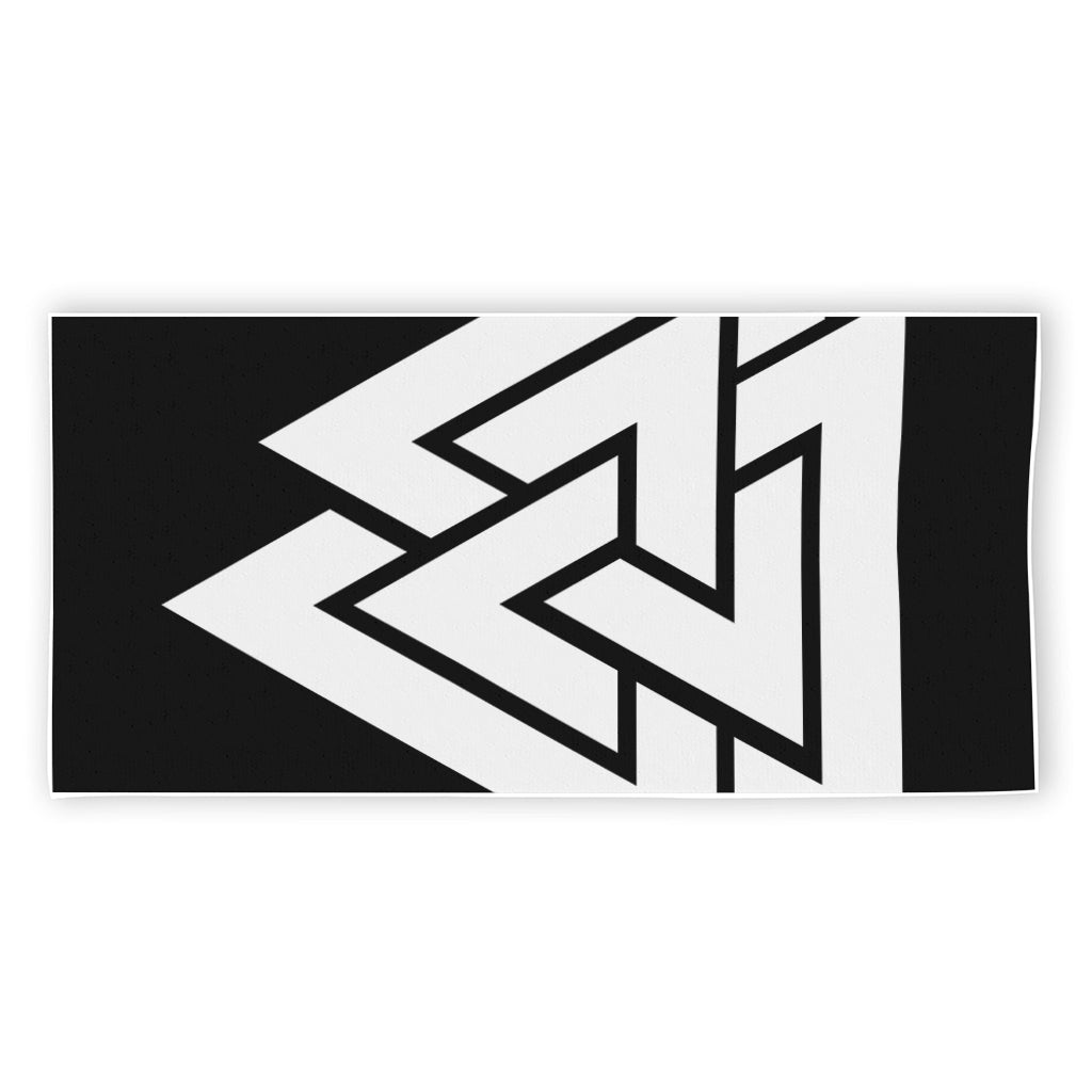 Viking Valknut Symbol Print Beach Towel