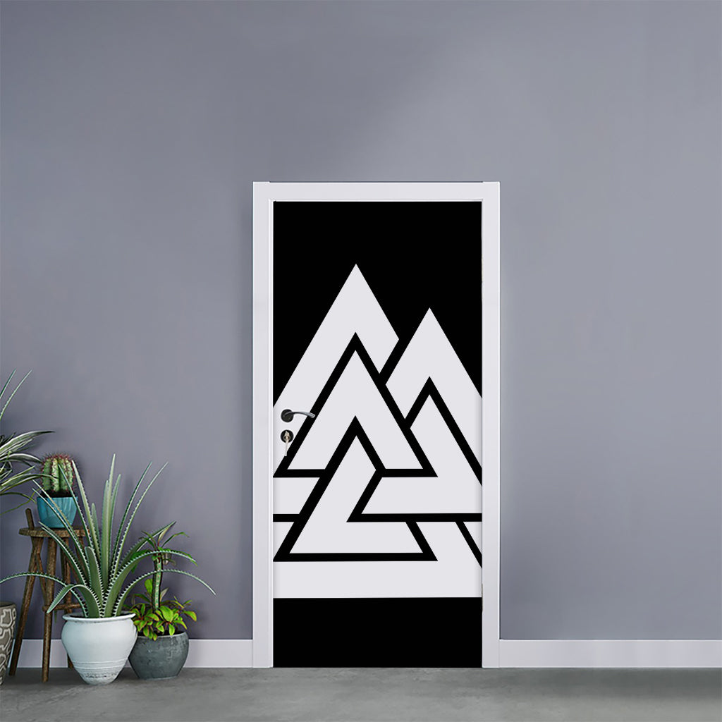 Viking Valknut Symbol Print Door Sticker