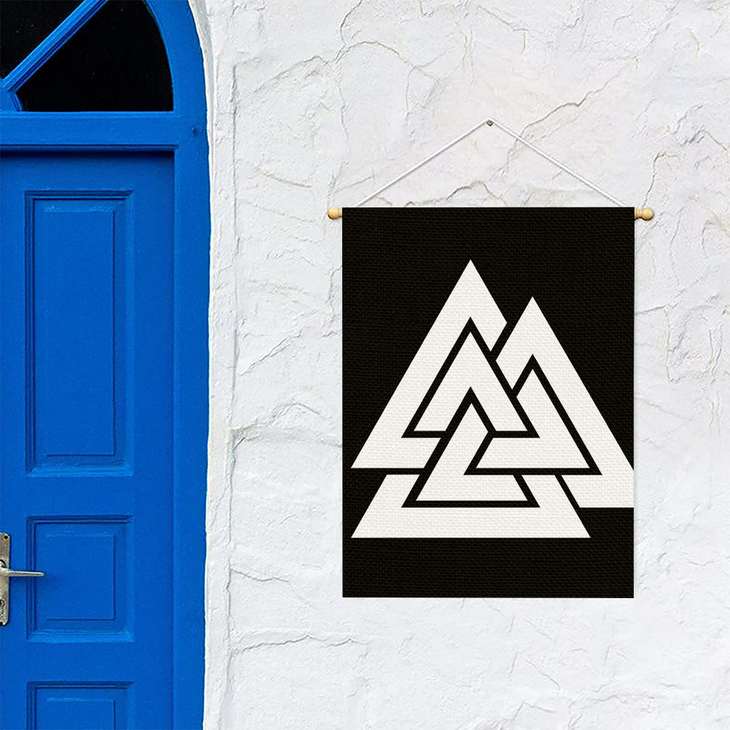 Viking Valknut Symbol Print Garden Flag