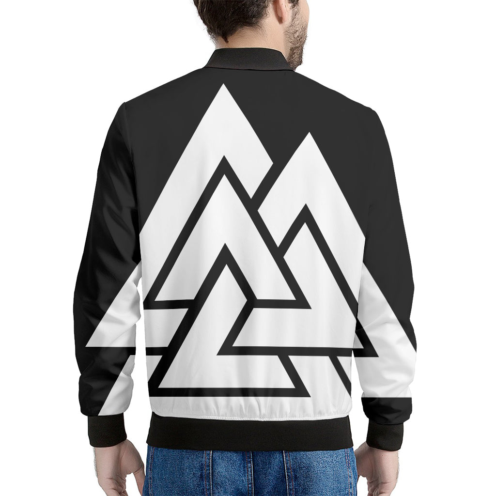 Viking Valknut Symbol Print Men's Bomber Jacket