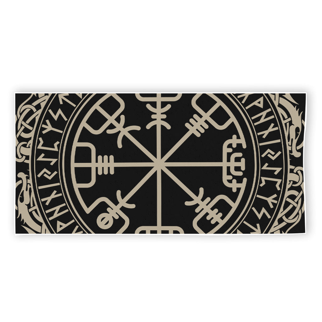 Viking Vegvisir Print Beach Towel