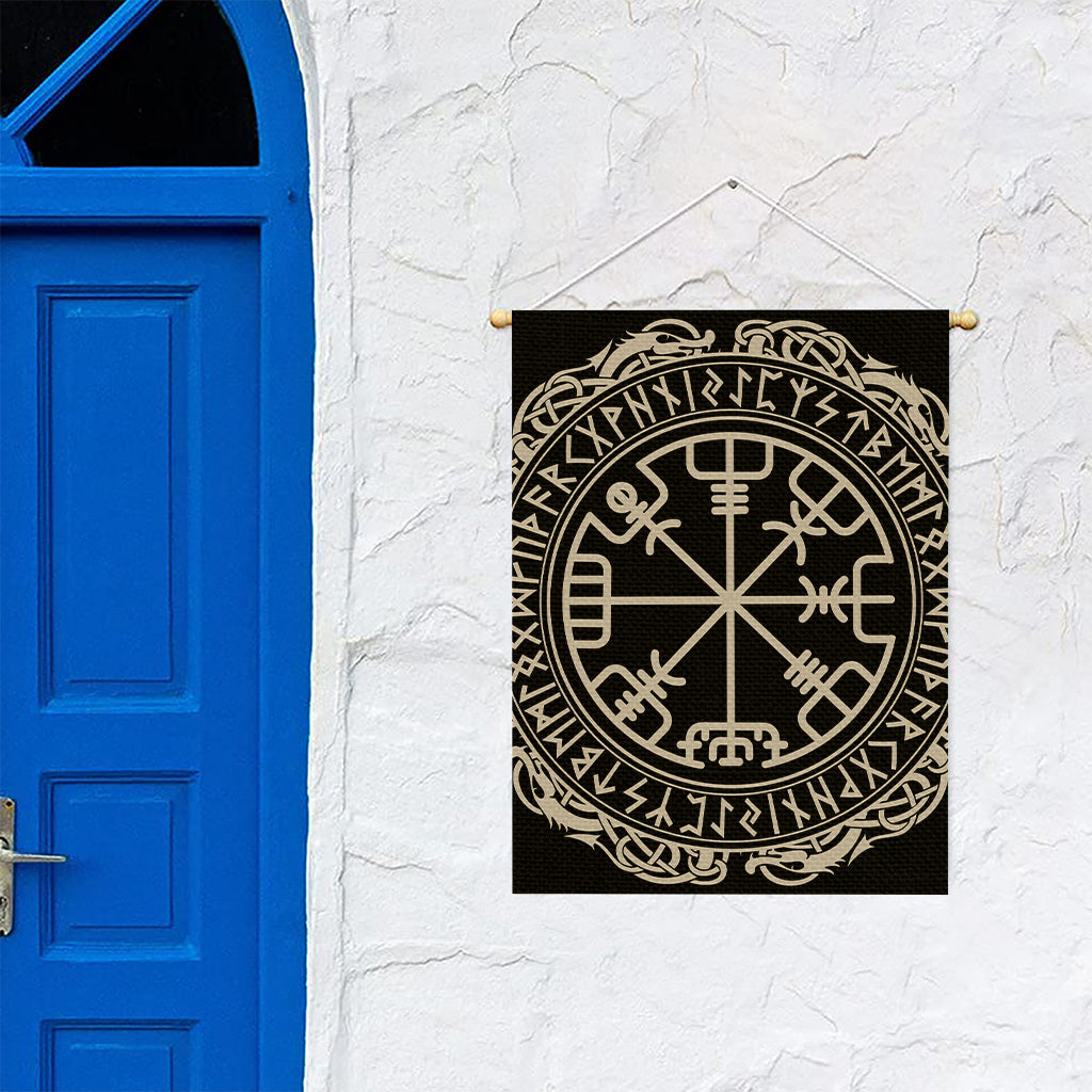 Viking Vegvisir Print Garden Flag