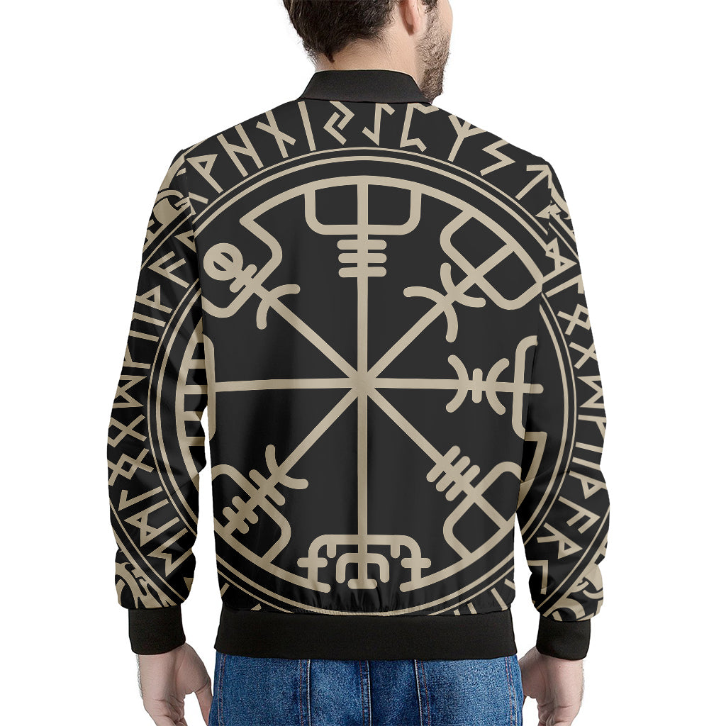 Viking Vegvisir Print Men's Bomber Jacket
