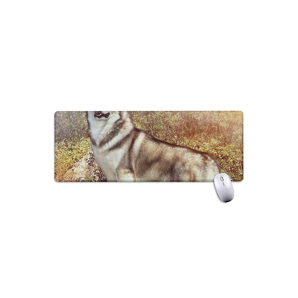 Vintage Alaskan Malamute Print Extended Mouse Pad