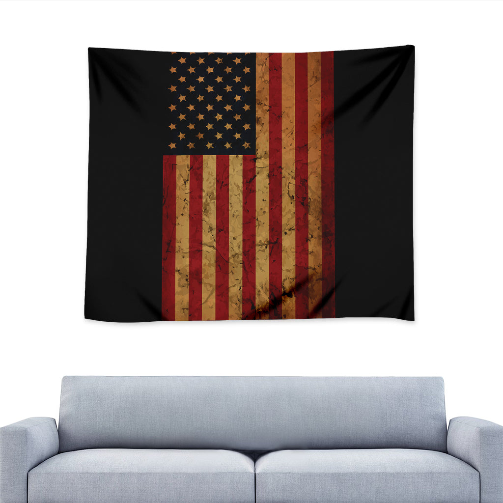 Vintage American Flag Print Tapestry