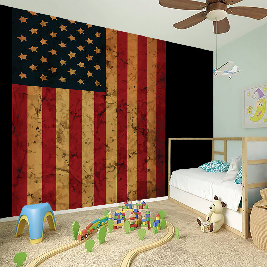 Vintage American Flag Print Wall Sticker