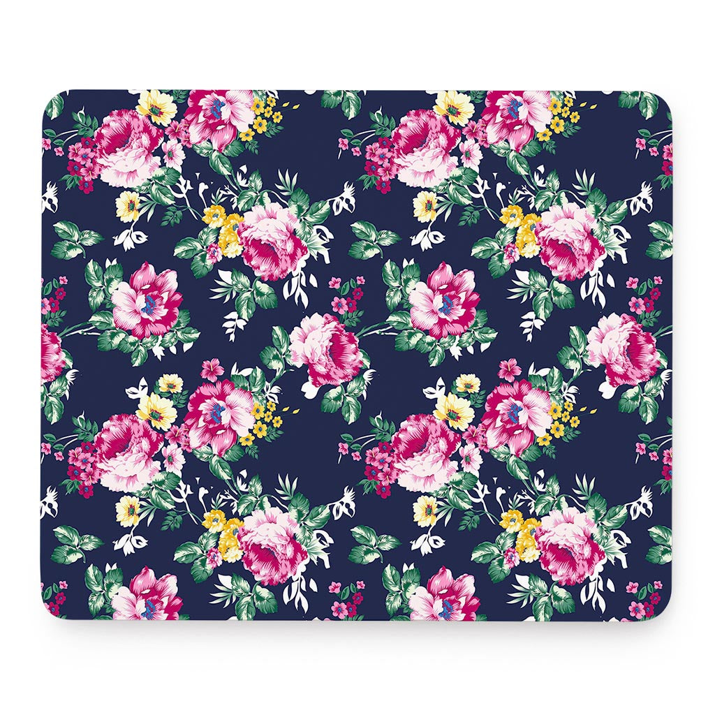 Vintage Blossom Floral Pattern Print Mouse Pad