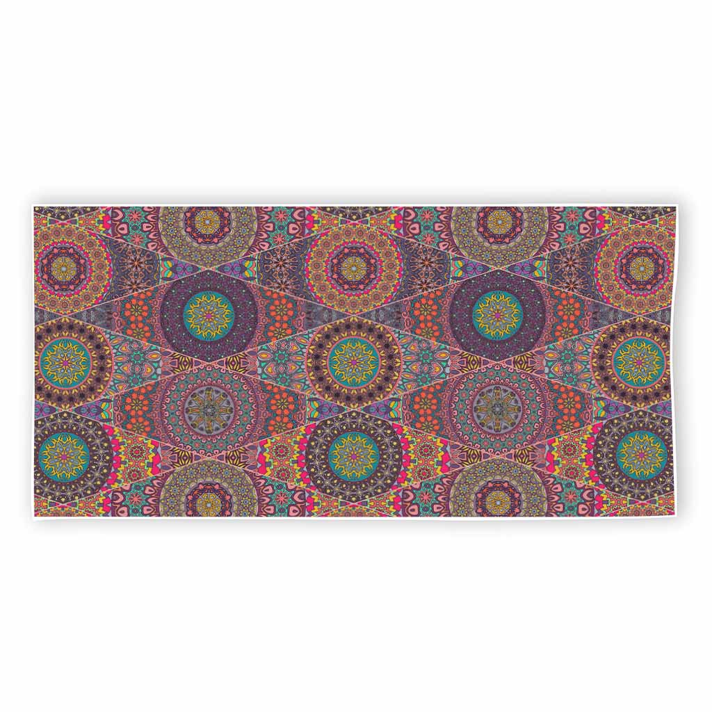 Vintage Bohemian Floral Mandala Print Beach Towel