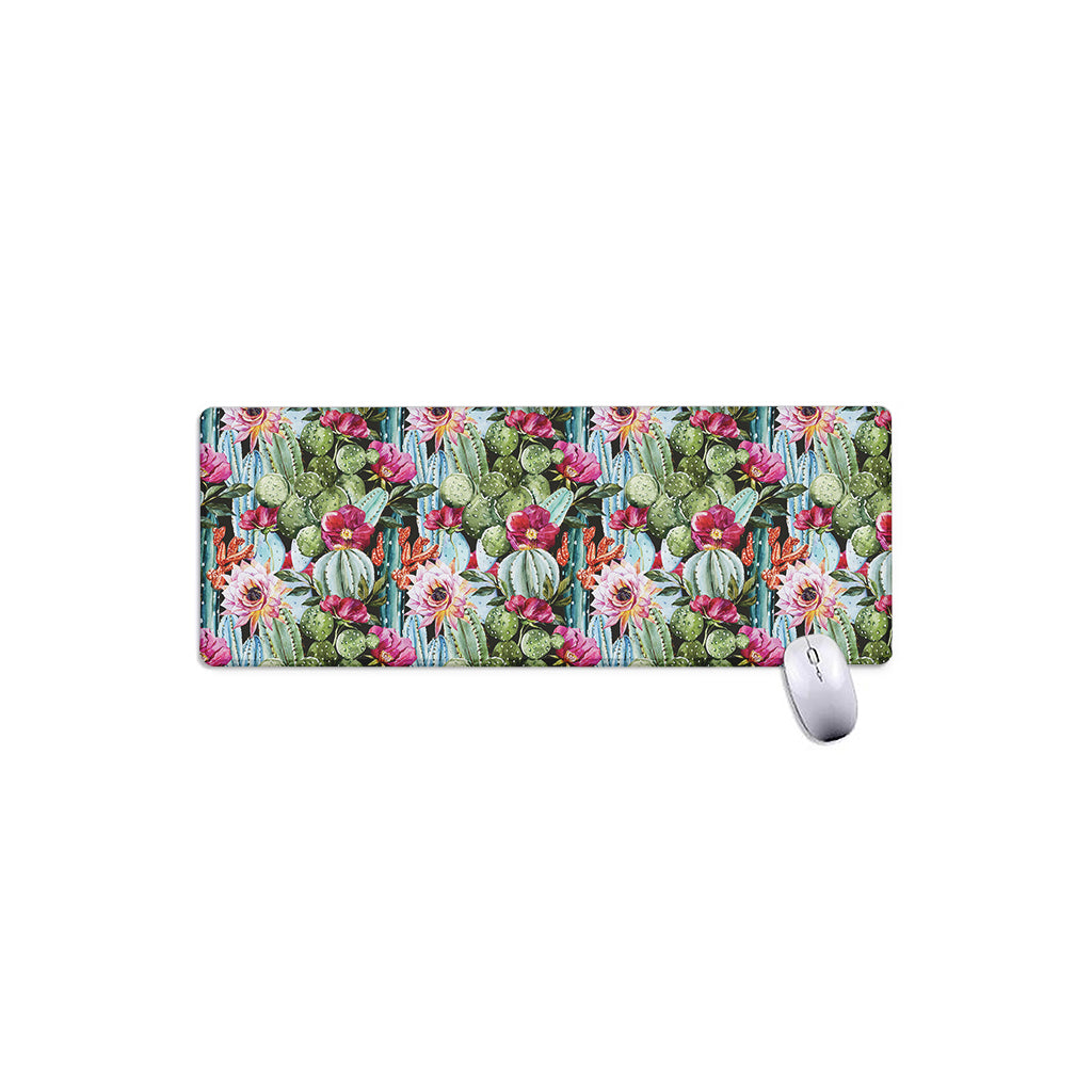 Vintage Cactus And Flower Print Extended Mouse Pad