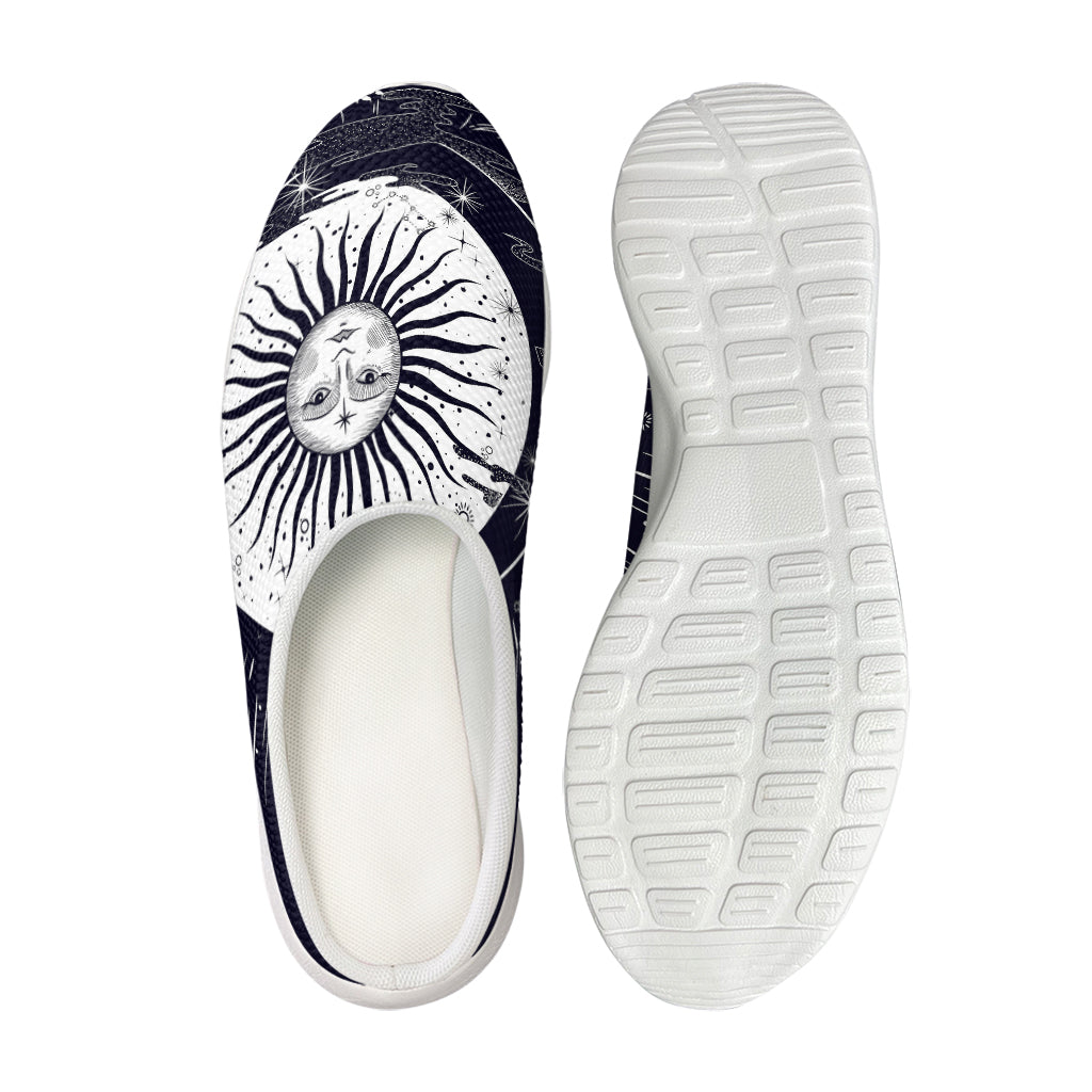 Vintage Celestial Sun Print Mesh Casual Shoes