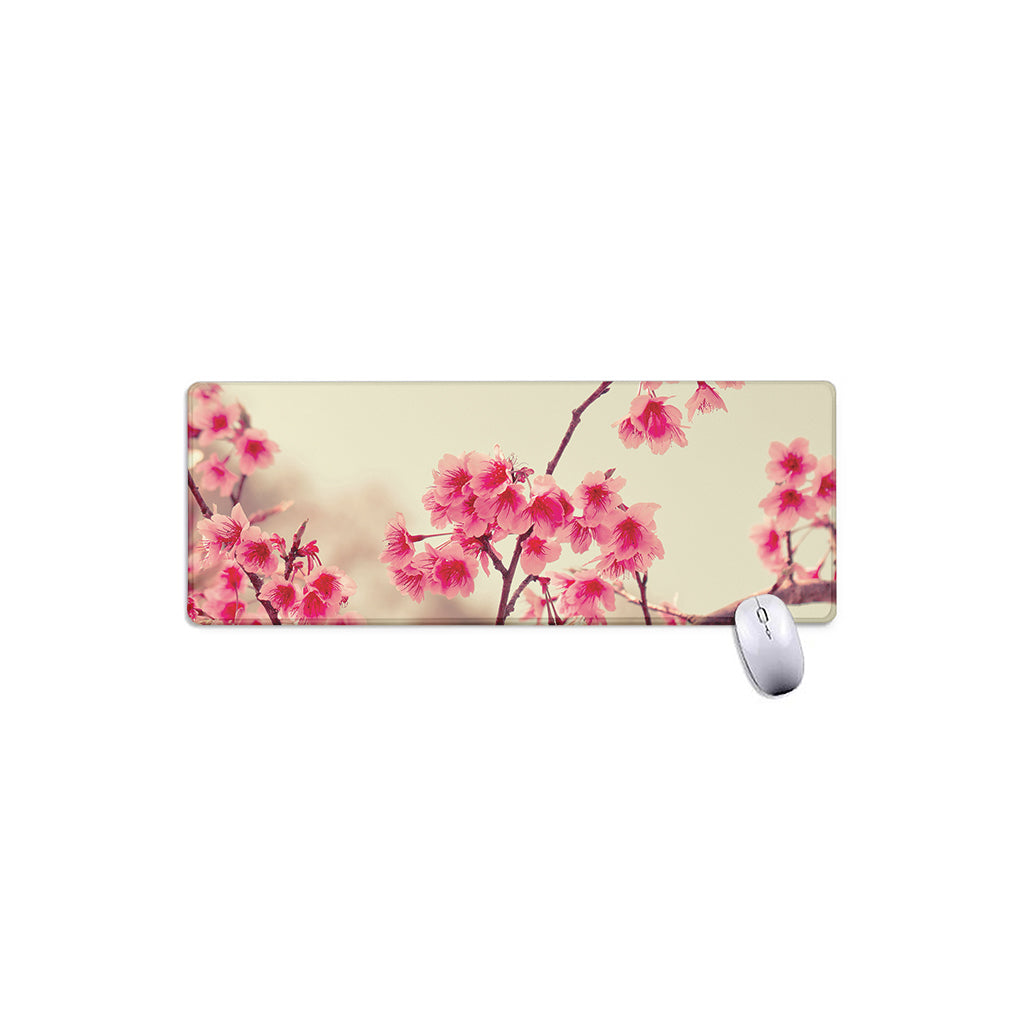 Vintage Cherry Blossom Print Extended Mouse Pad