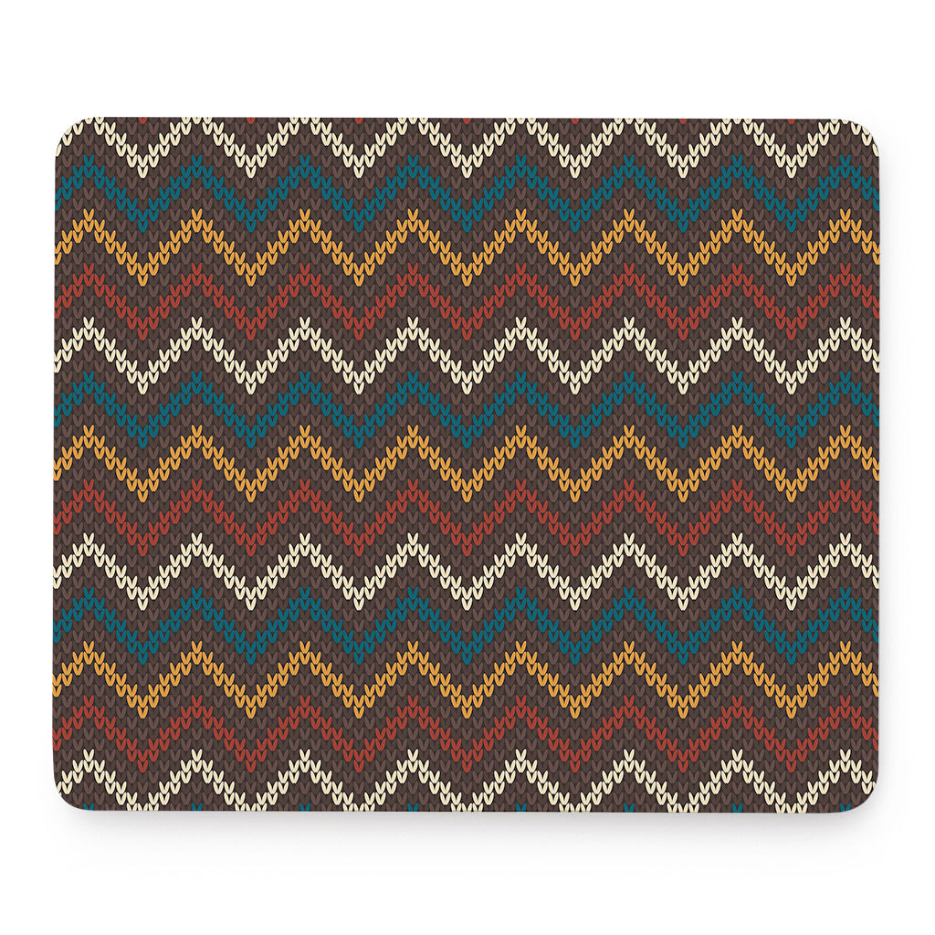 Vintage Chevron Knitted Pattern Print Mouse Pad
