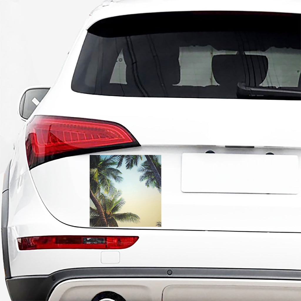 Vintage Coconut Tree Print Car Sticker