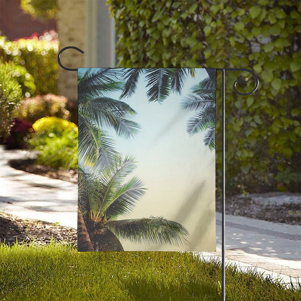 Vintage Coconut Tree Print House Flag