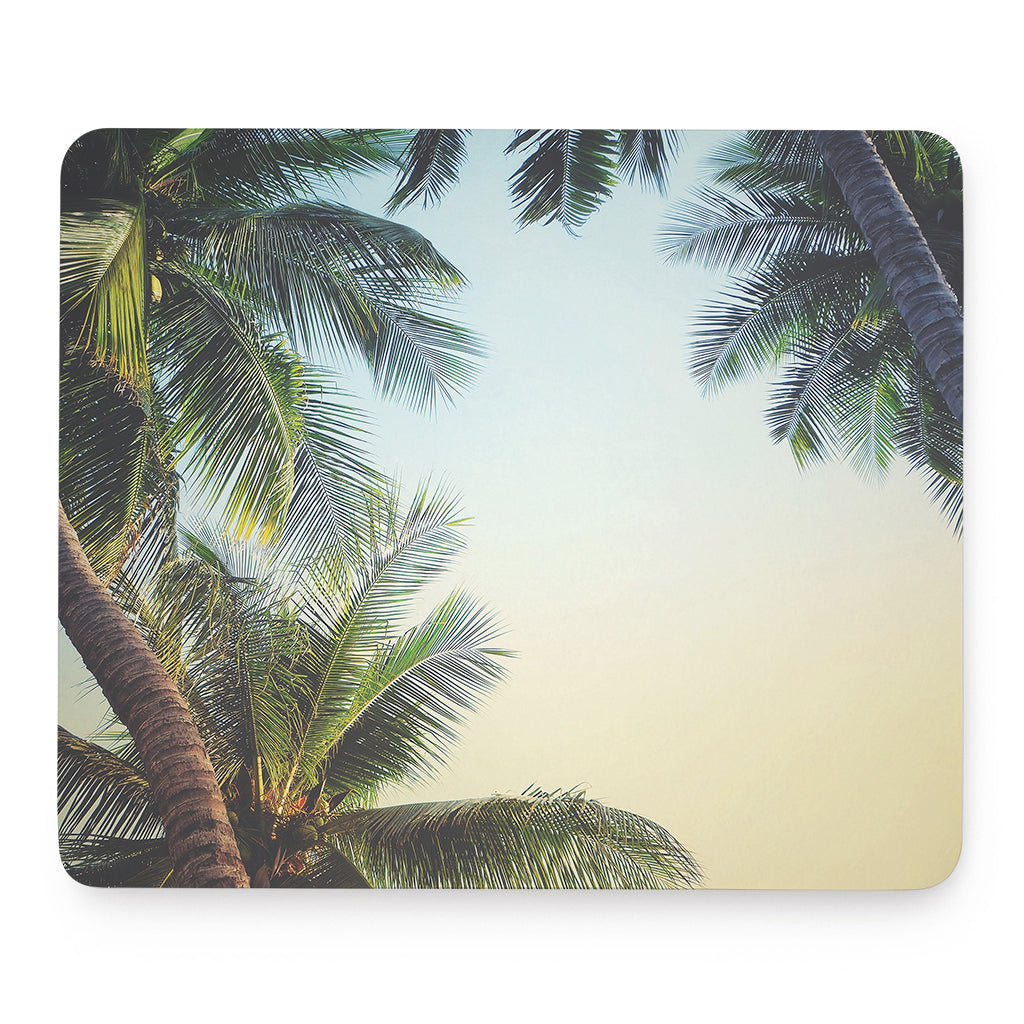 Vintage Coconut Tree Print Mouse Pad