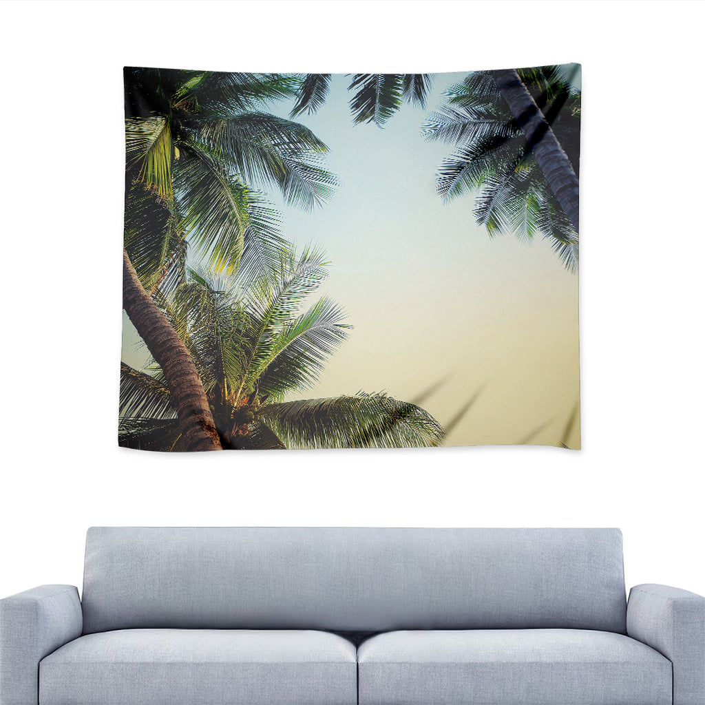 Vintage Coconut Tree Print Tapestry