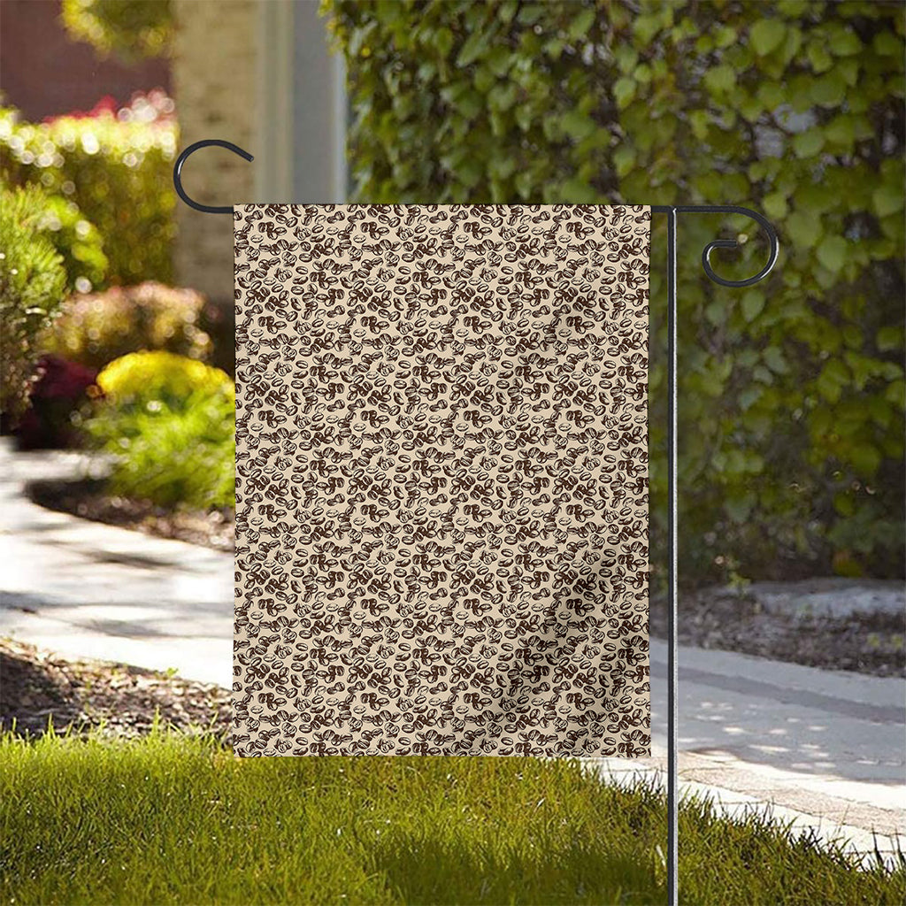 Vintage Coffee Bean Pattern Print House Flag