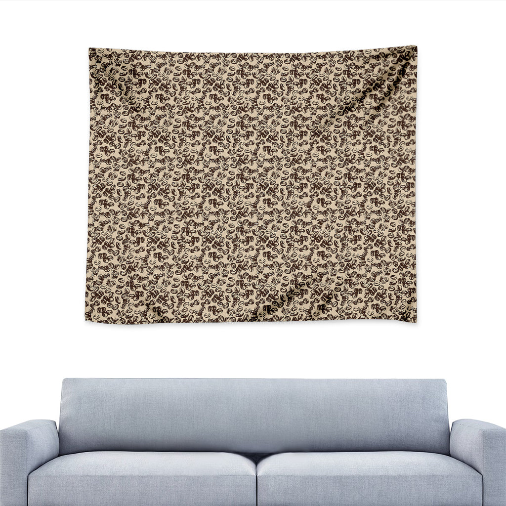 Vintage Coffee Bean Pattern Print Tapestry
