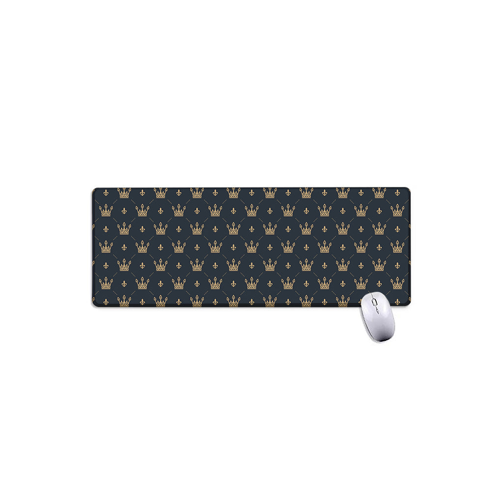 Vintage Crown Pattern Print Extended Mouse Pad