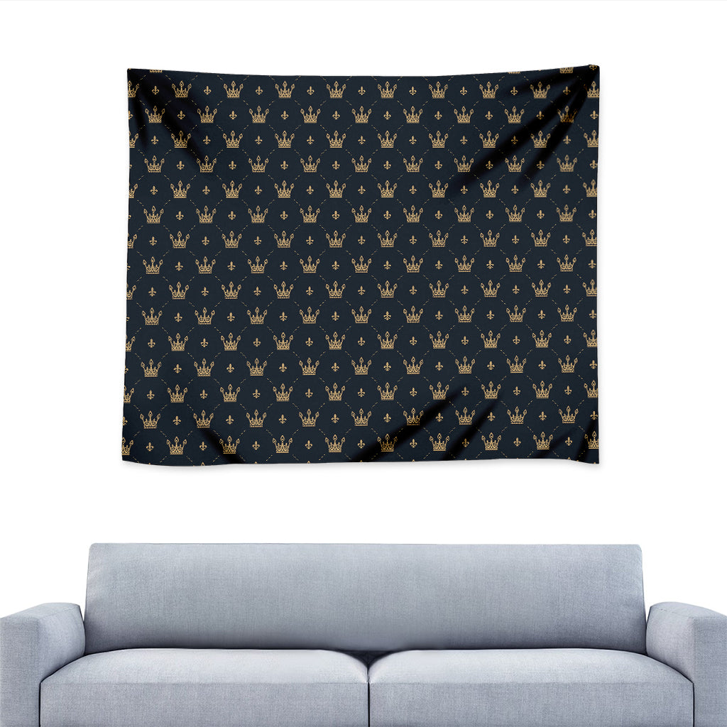 Vintage Crown Pattern Print Tapestry