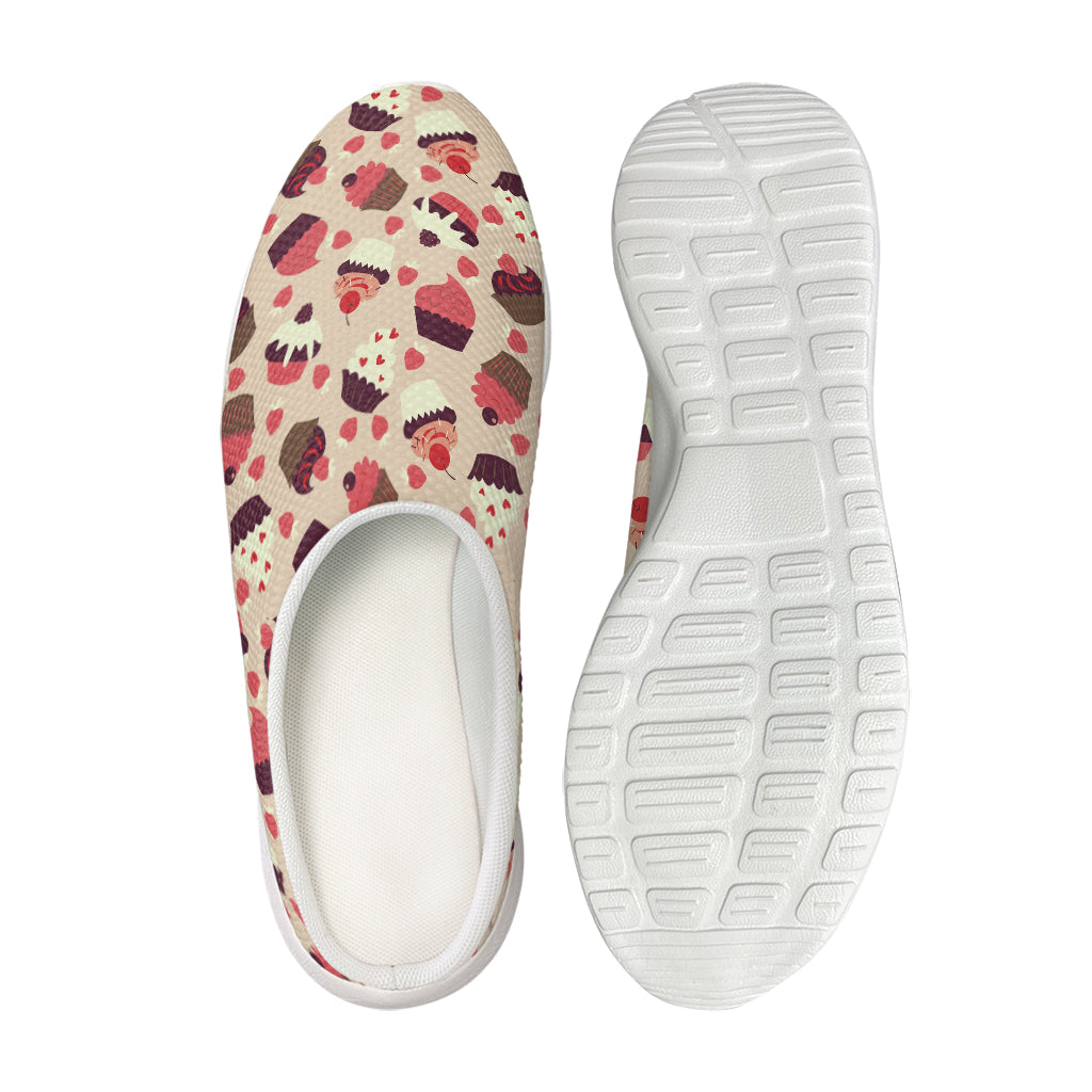 Vintage Cupcake Pattern Print Mesh Casual Shoes