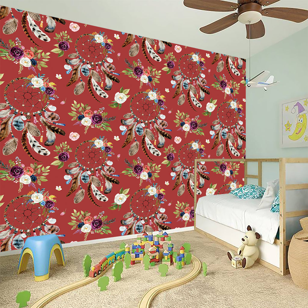 Vintage Dream Catcher Pattern Print Wall Sticker