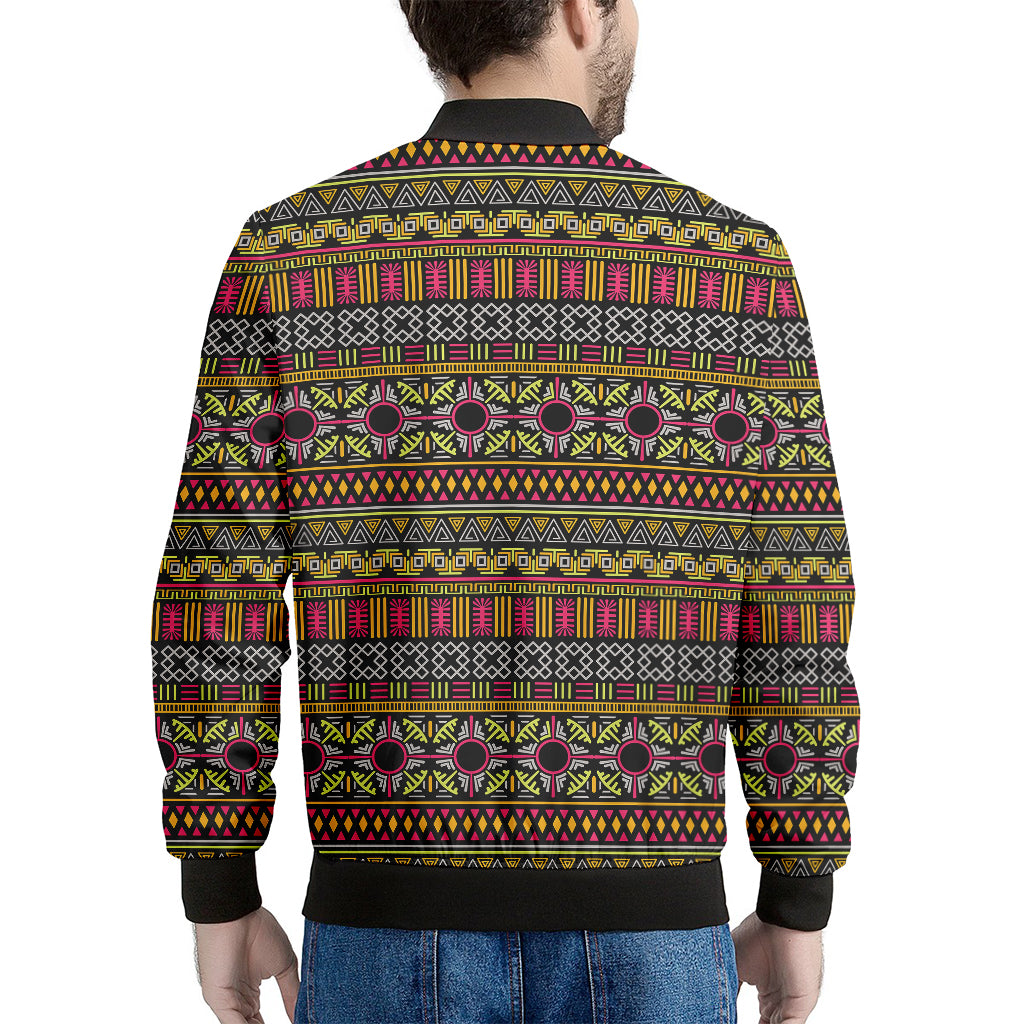Vintage Ethnic Pattern Print Men's Bomber Jacket