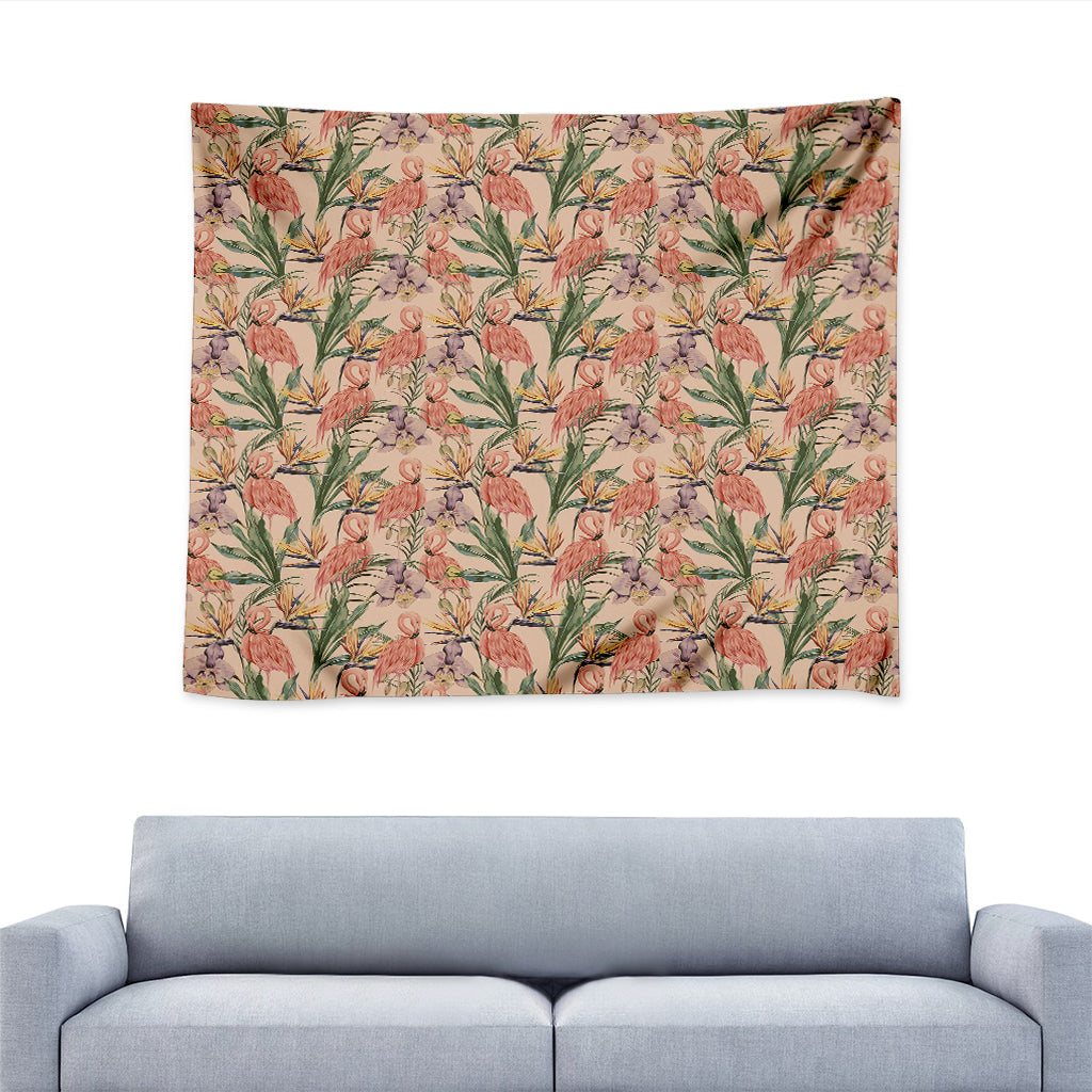 Vintage Flamingo Pattern Print Tapestry