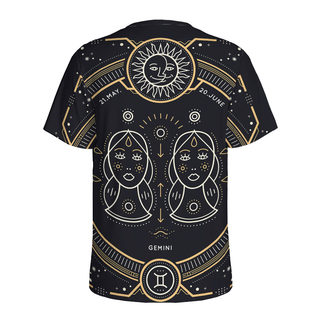 Vintage Gemini Zodiac Sign Print Men's Sports T-Shirt