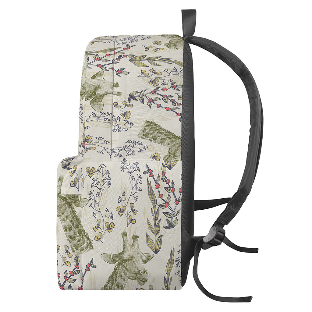 Vintage Giraffe Print Backpack