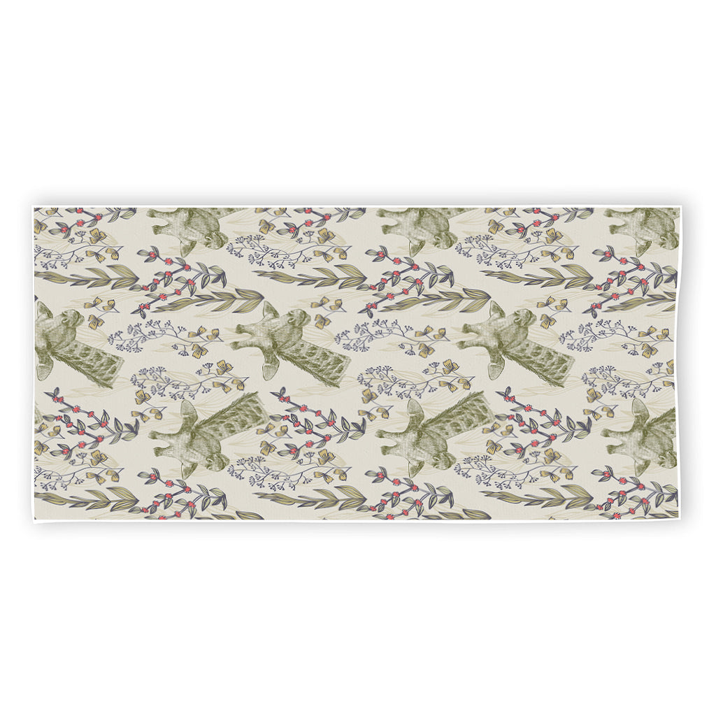 Vintage Giraffe Print Beach Towel