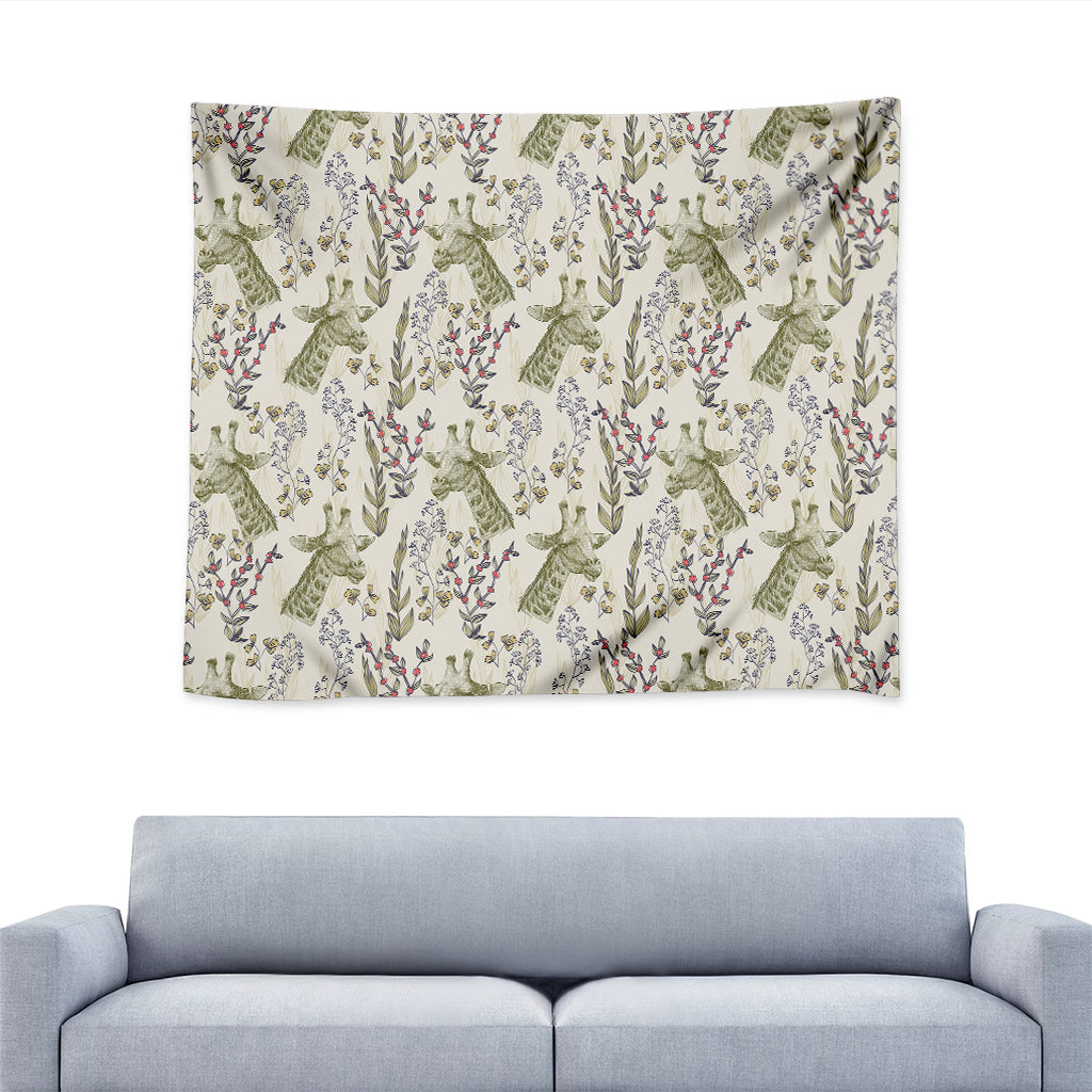 Vintage Giraffe Print Tapestry