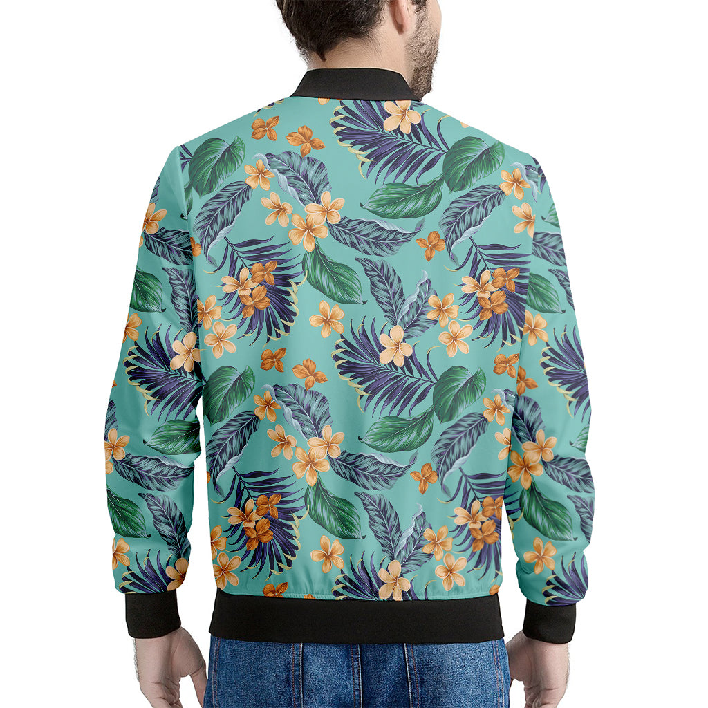 Vintage Hawaiian Aloha Pattern Print Men's Bomber Jacket
