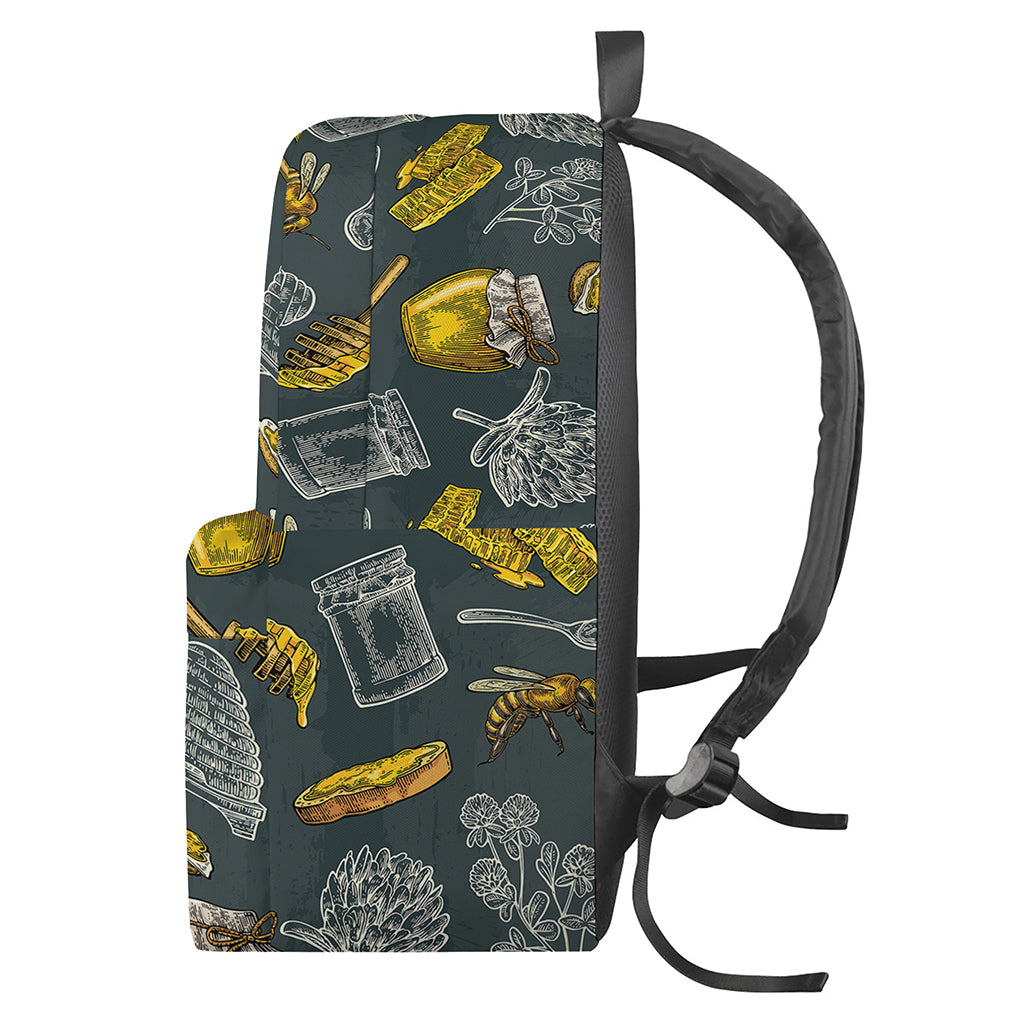 Vintage Honey Bee Print Backpack