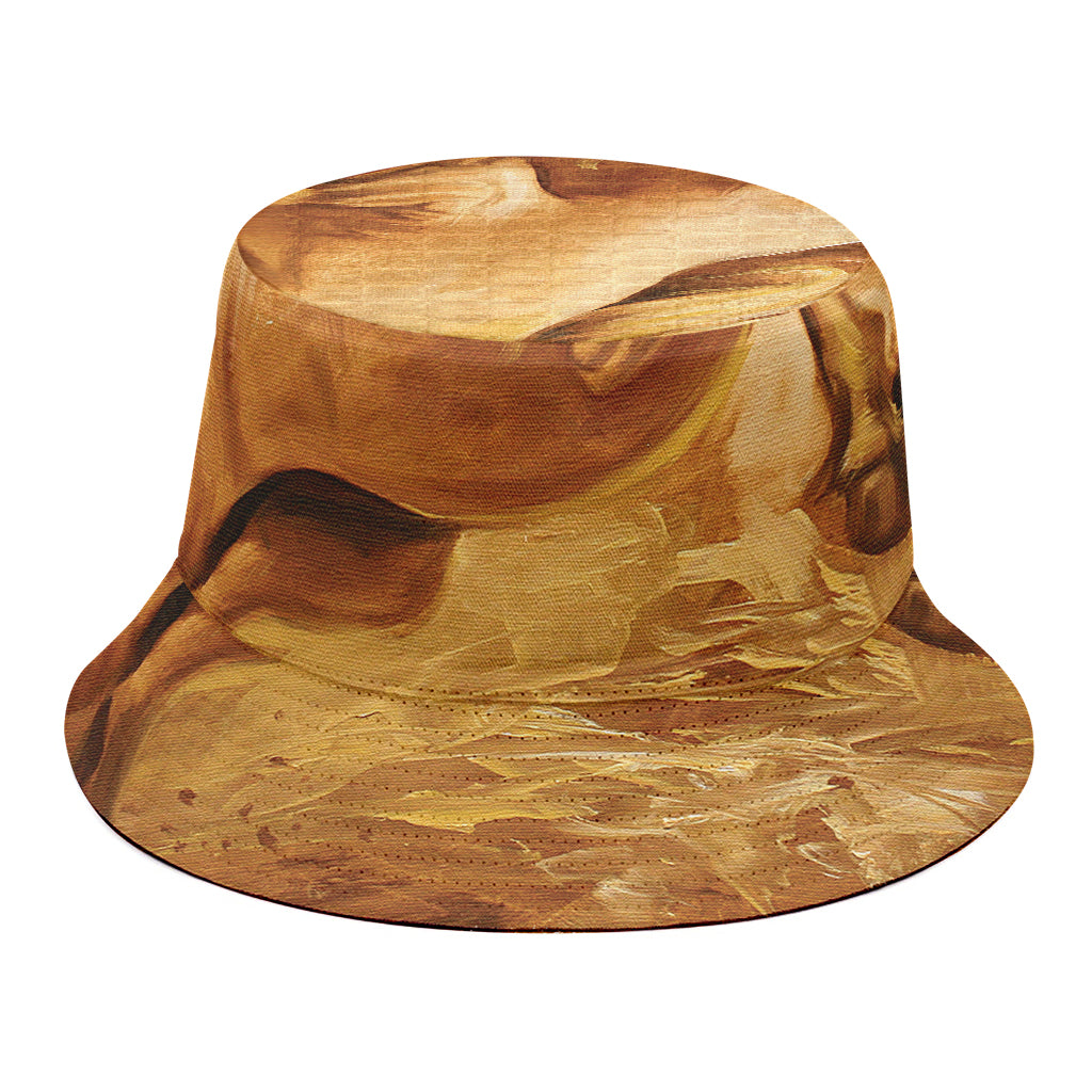 Vintage Horse Painting Print Bucket Hat