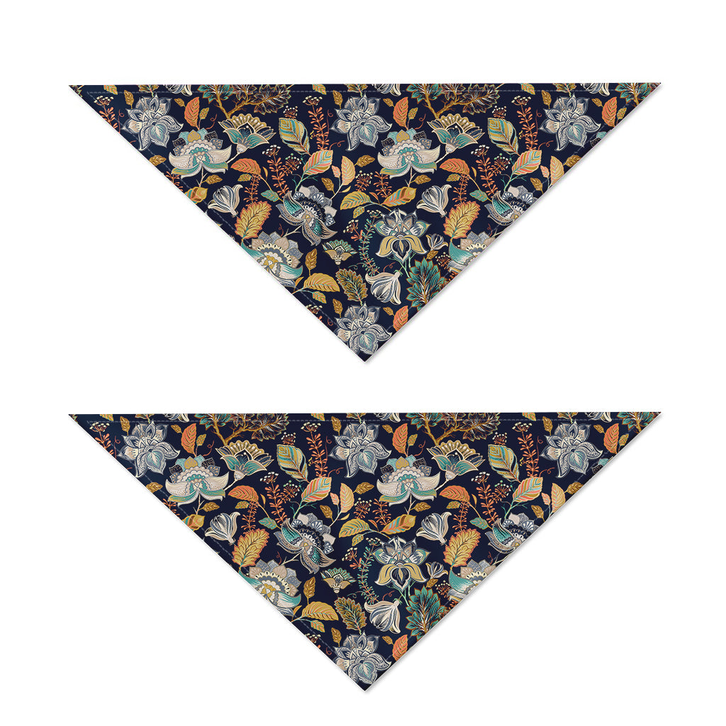Vintage Indian Floral Pattern Print Dog Bandana