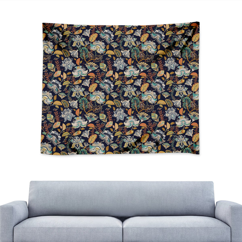 Vintage Indian Floral Pattern Print Tapestry