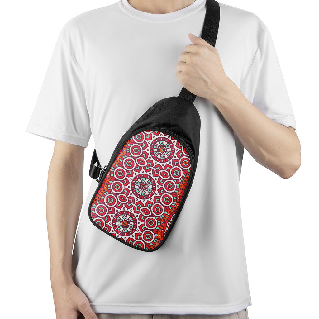 Vintage Indian Mandala Print Chest Bag
