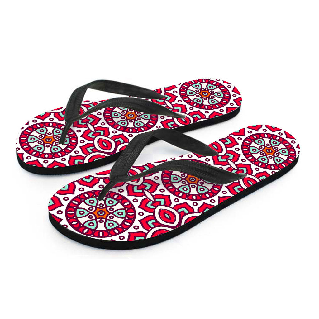 Vintage Indian Mandala Print Flip Flops