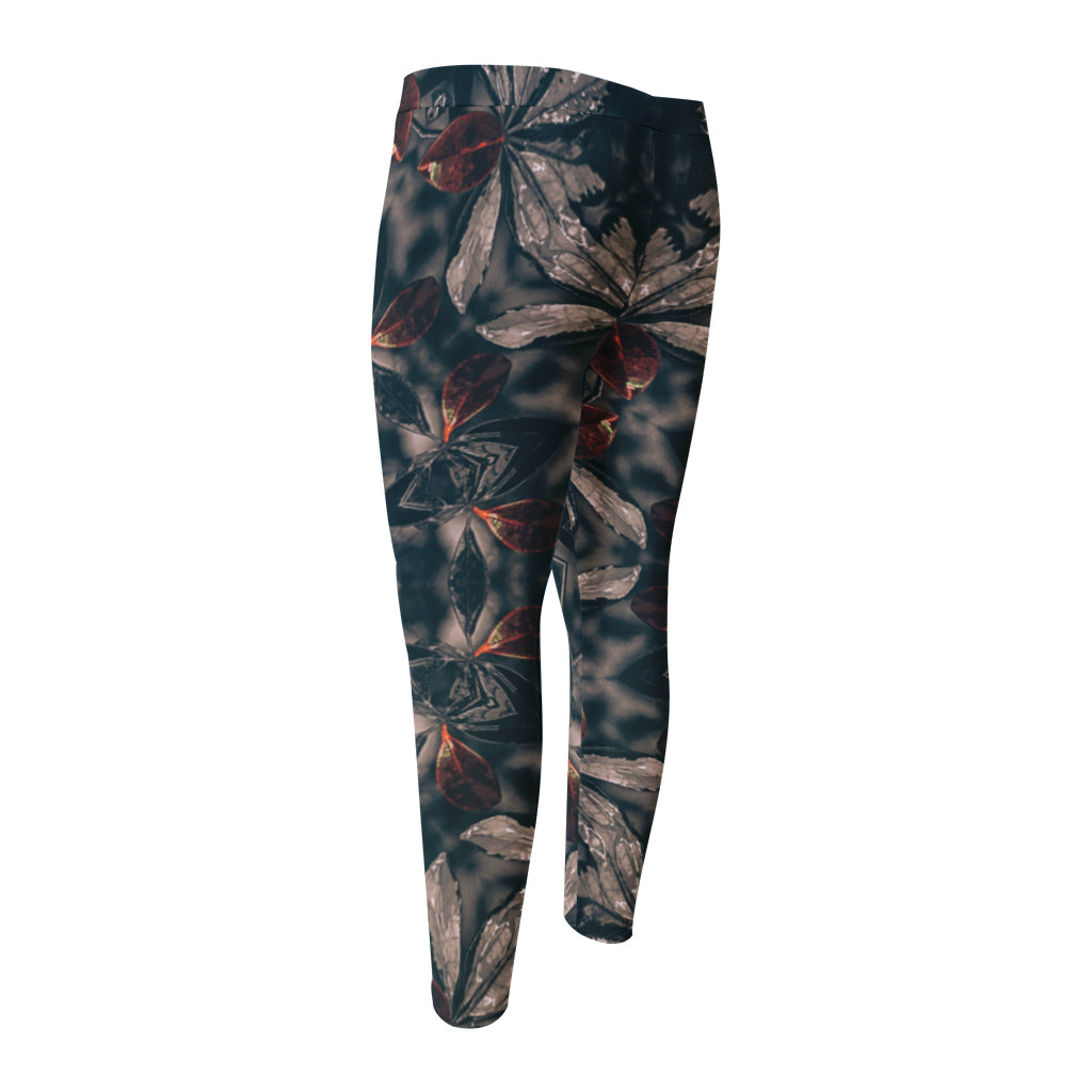Vintage Kaleidoscope Print Men's Compression Pants
